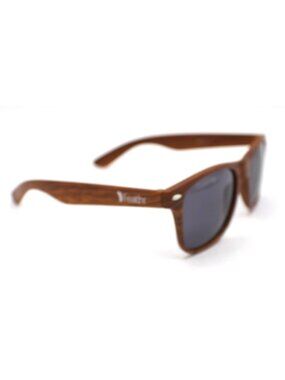 Feathr Wooden Style Polarized Sunglasses Dark Gray Lenses UV Protection